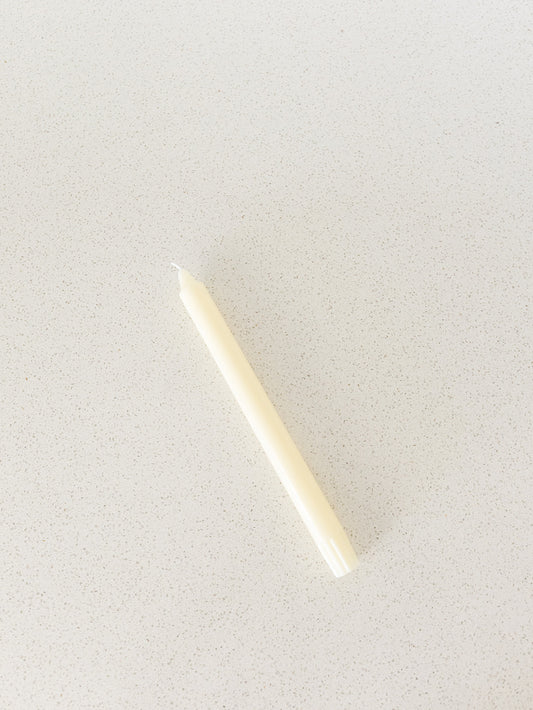 Unscented Cream Candle - 10"