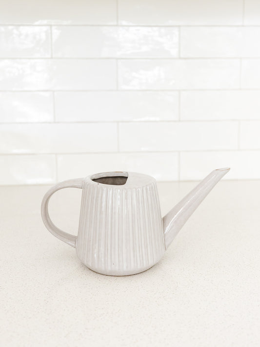 Stoneware Fluted Watering Can