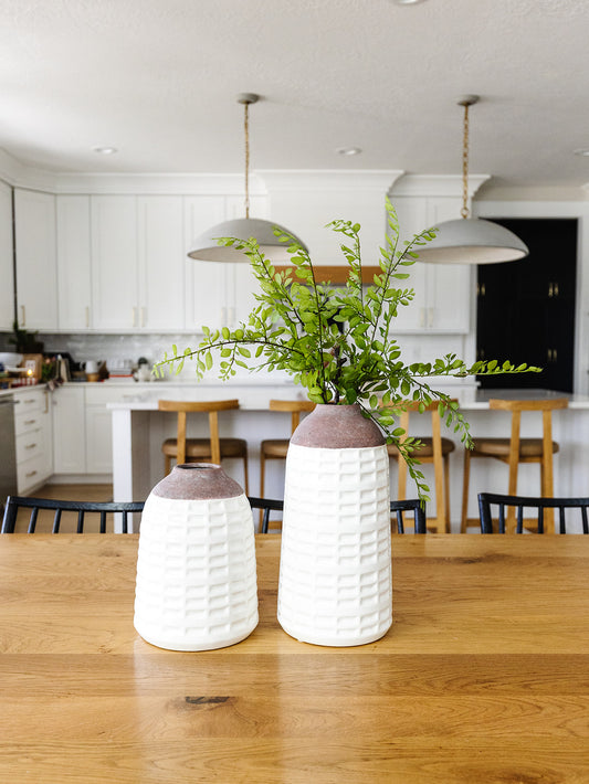 Unglazed Rim Vase - 2 Sizes