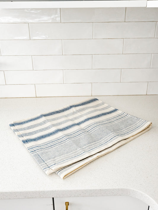 Blue Hammond Stripe Table Runner - 72"