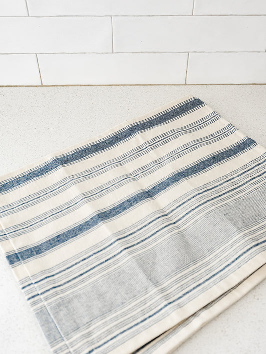 Blue Hammond Stripe Table Runner - 72"