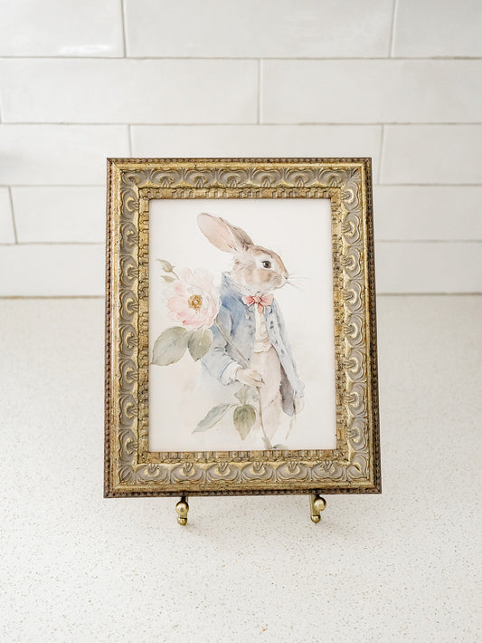 Bunny in Watercolor Framed Art - 2 Sizes