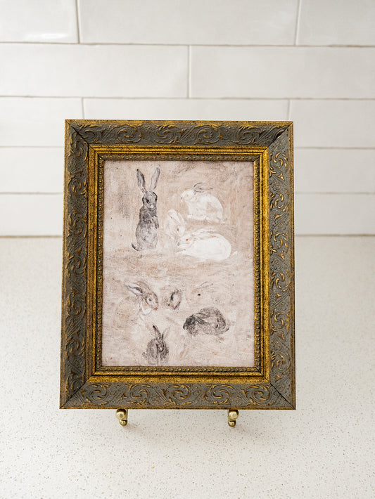 Wandering Bunnies Framed Art - 2 Sizes