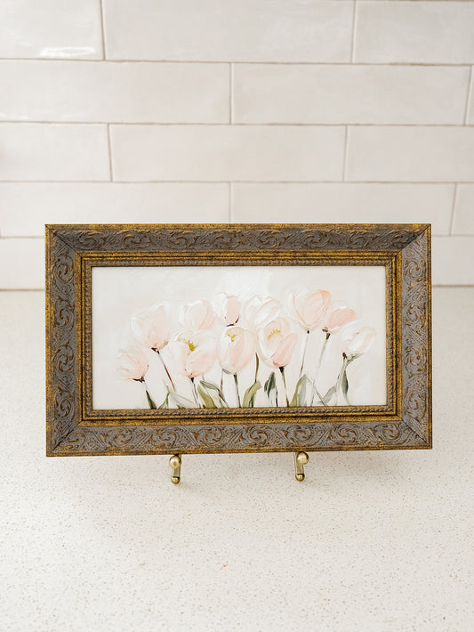 Pink Tulips Framed Art - 2 Sizes