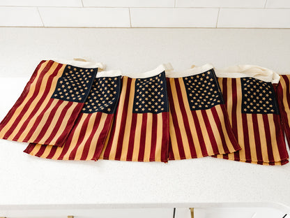 Large American Flag Garland - 12ft