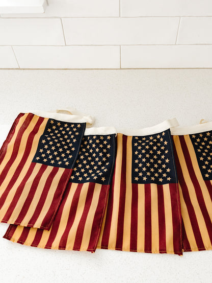 Large American Flag Garland - 12ft