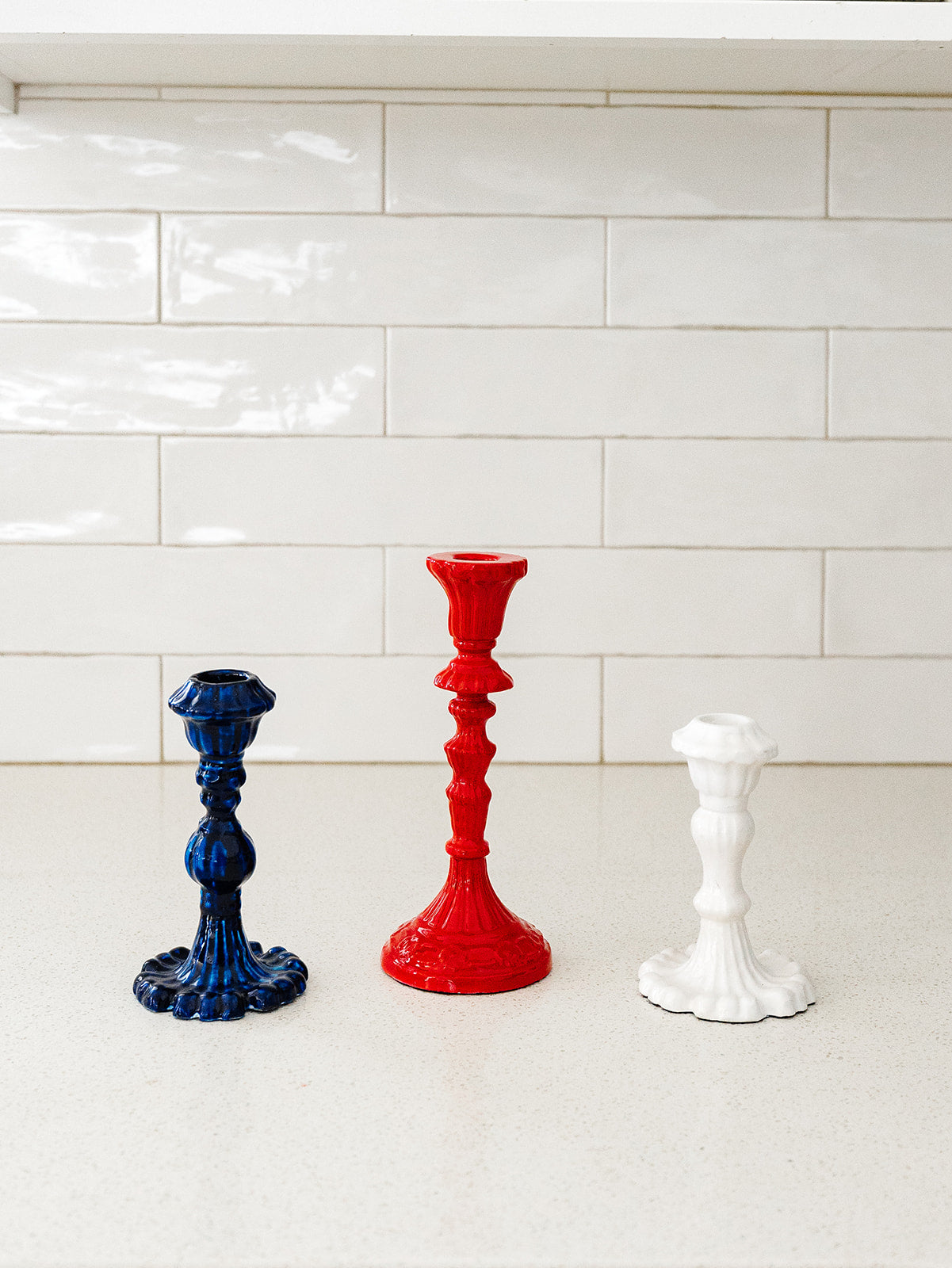 Americana Taper Candle Holder - Set of 3