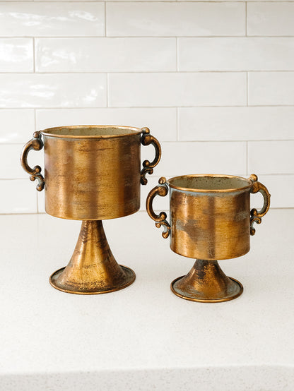Antique Copper Compote with Handles - 2 Sizes