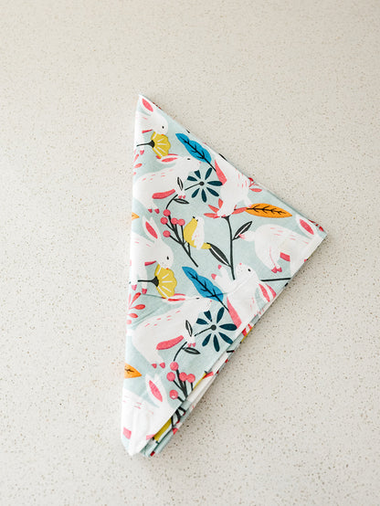 Folk Art Bunny Napkin