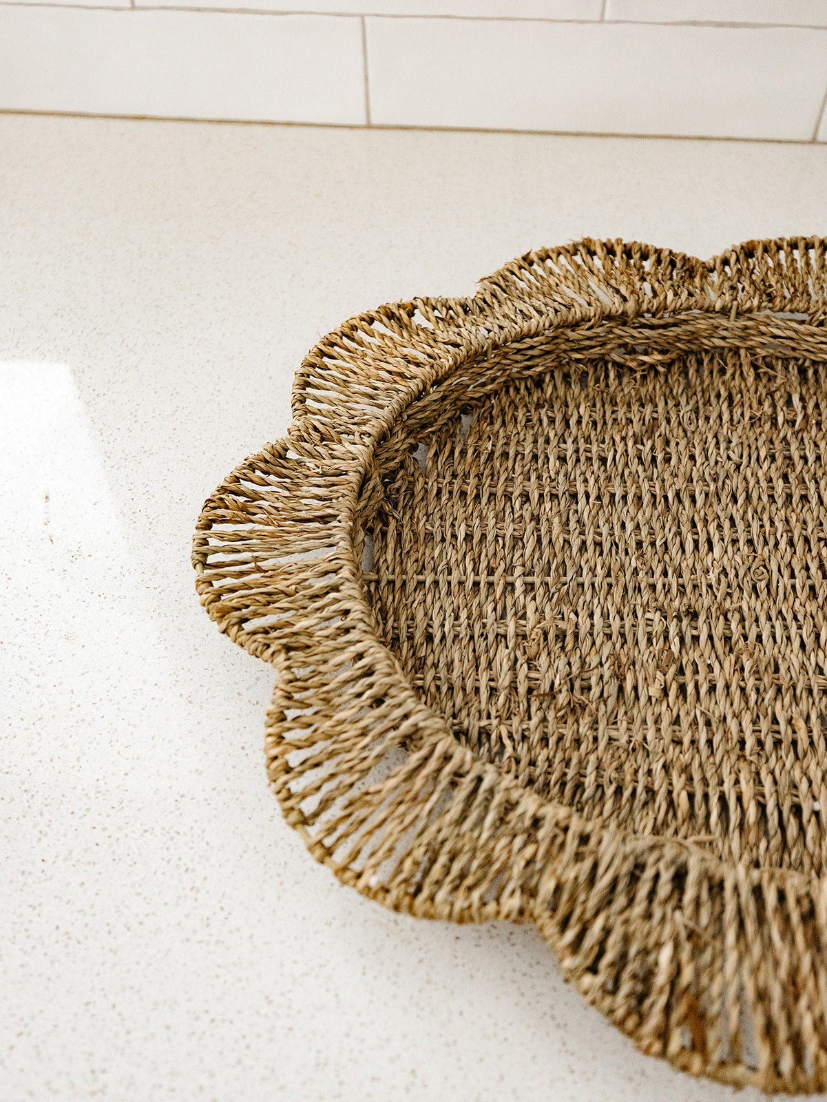 Woven Scalloped Tray