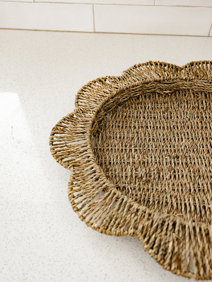 Woven Scalloped Tray