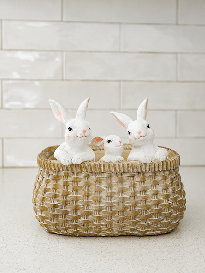 Basket with Easter Bunny - 2 Sizes