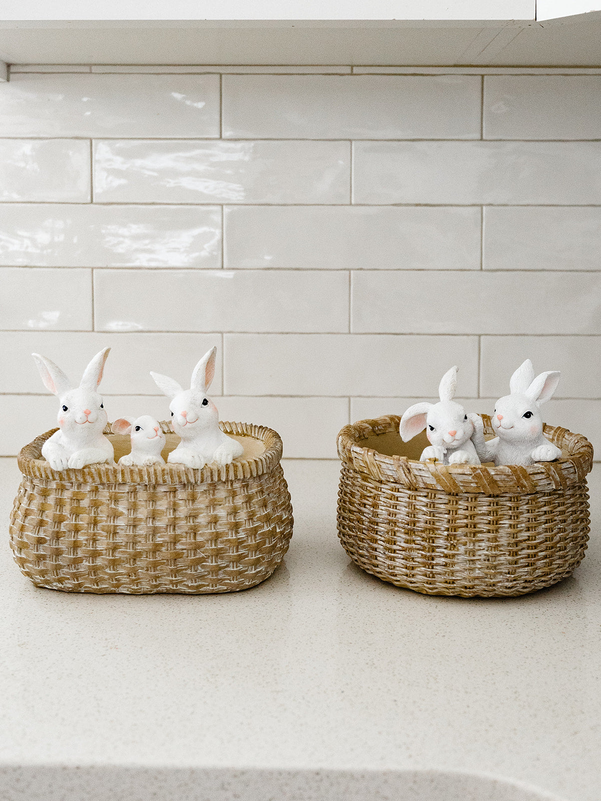 Basket with Easter Bunny - 2 Sizes