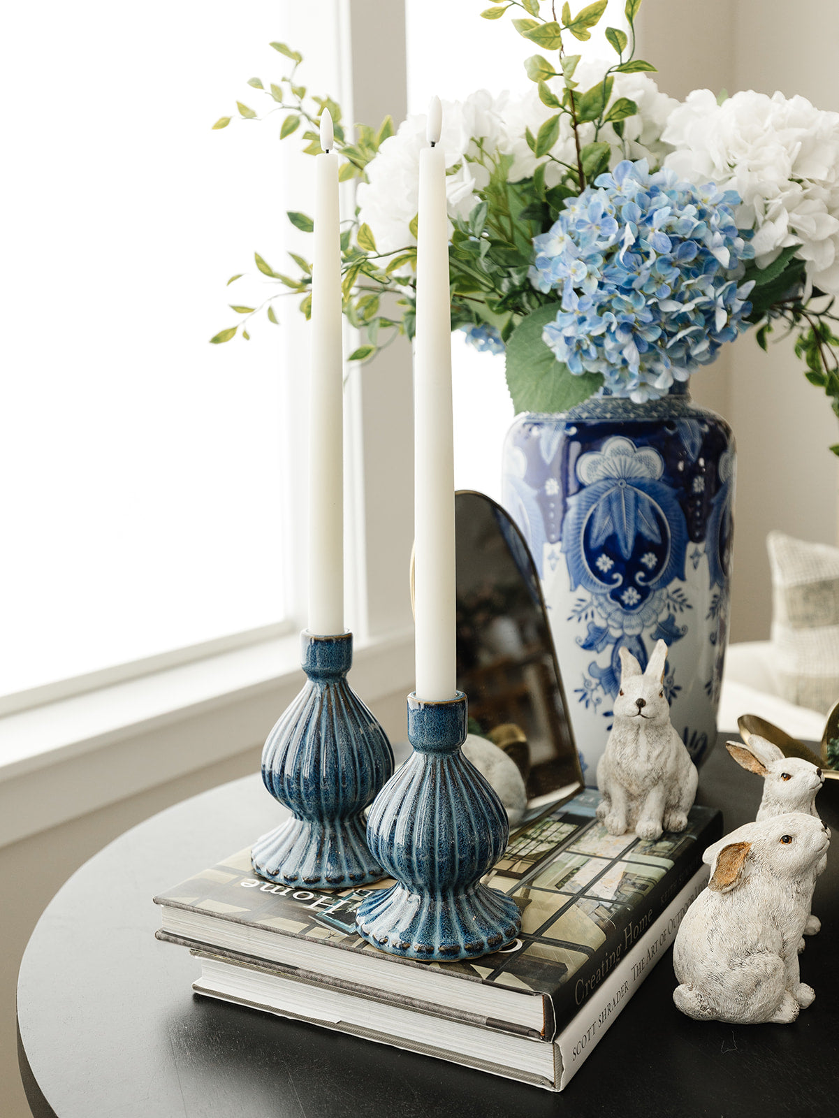 Blue Mela Taper Holders - 2 Colors