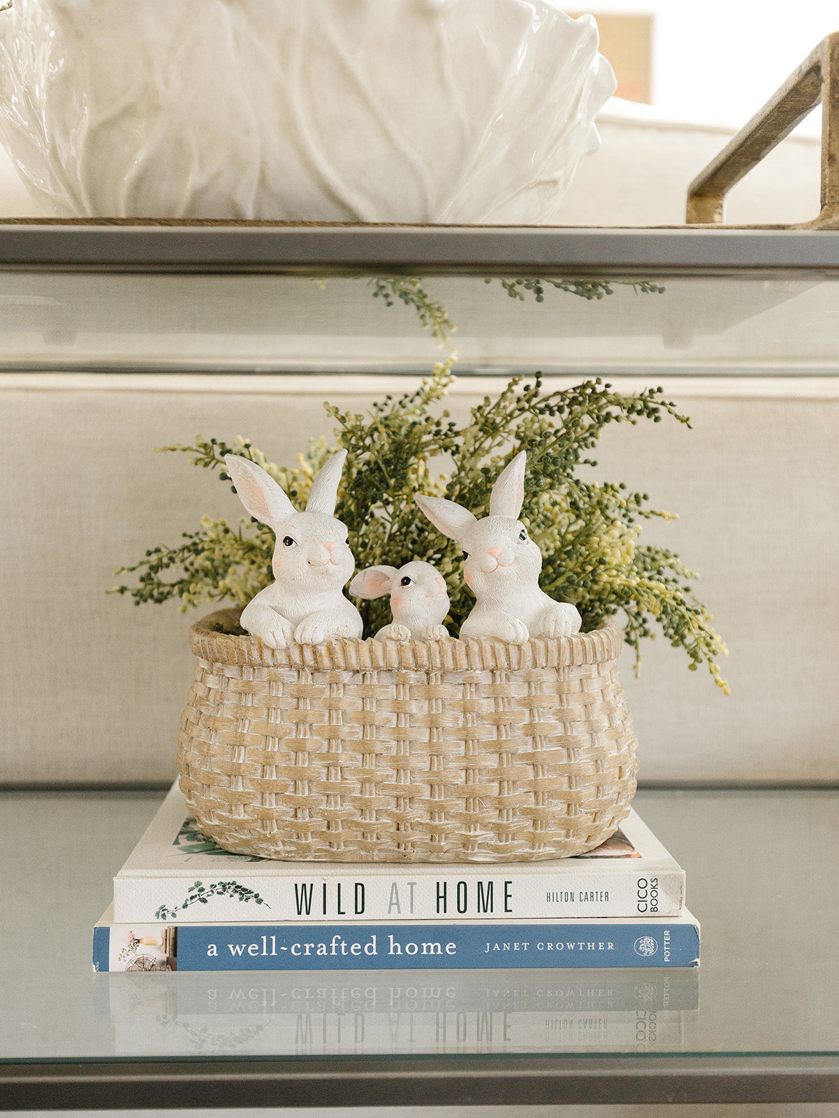 Basket with Easter Bunny - 2 Sizes