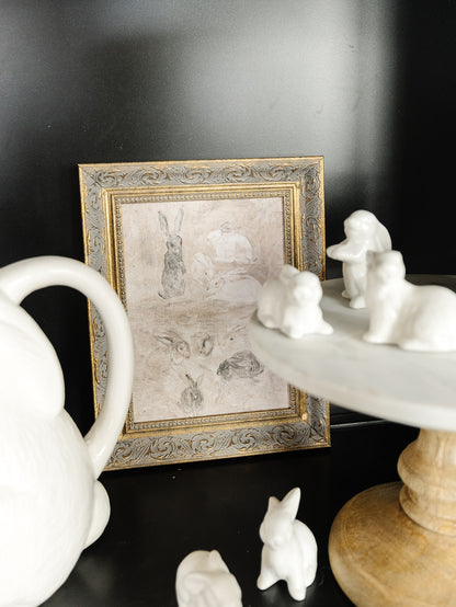 Wandering Bunnies Framed Art - 2 Sizes