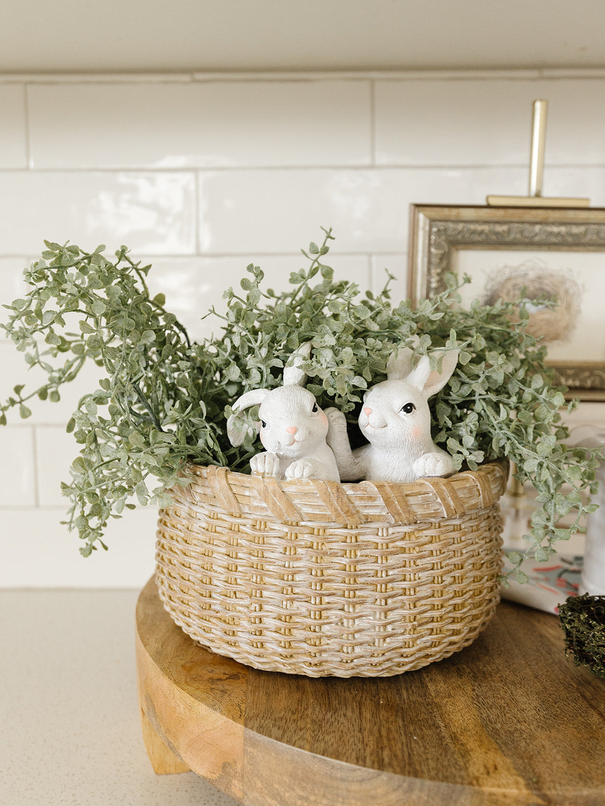 Basket with Easter Bunny - 2 Sizes