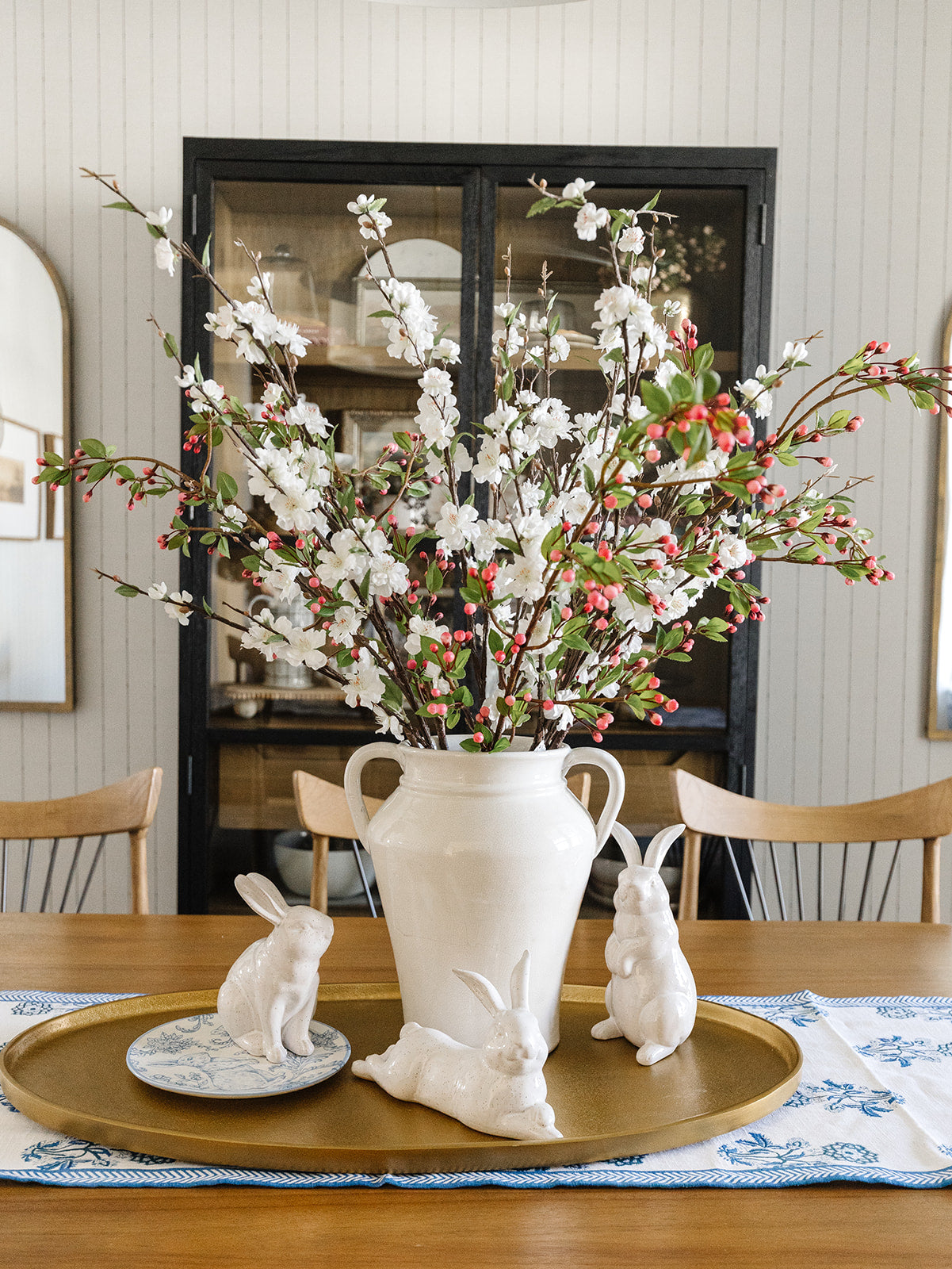 Cream Terra Cotta Two Handled Vase