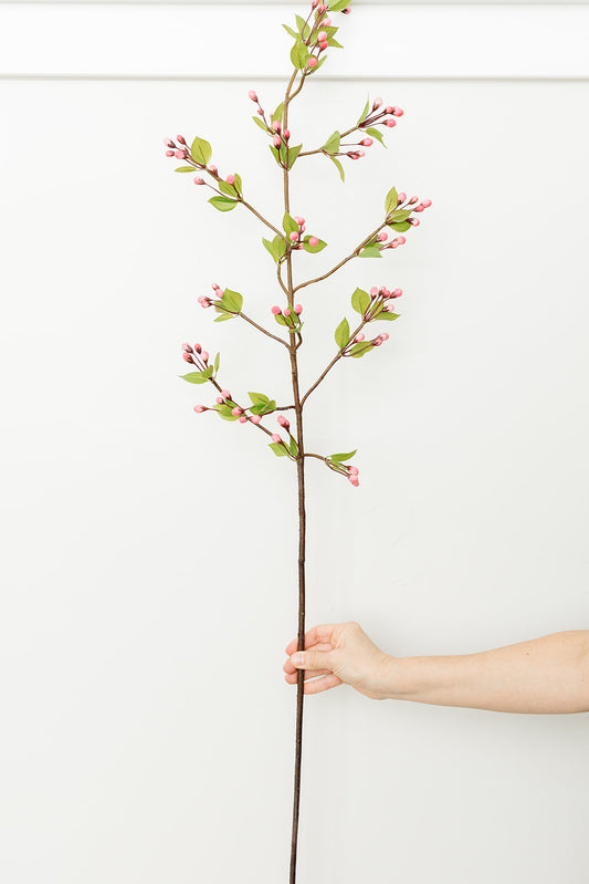 Pink Blossom Bud Spray - 44"
