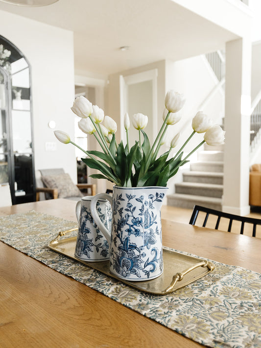 Long Gold Handled Tray