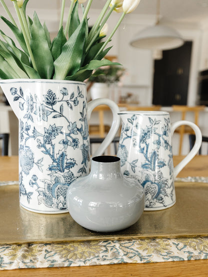 Gray Enameled Metal Vase - 3 Styles