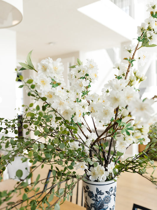 Cream Cherry Blossom Spray - 36"