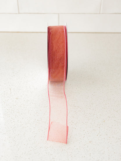 Mauve Sheer Ribbon - 50yd spool