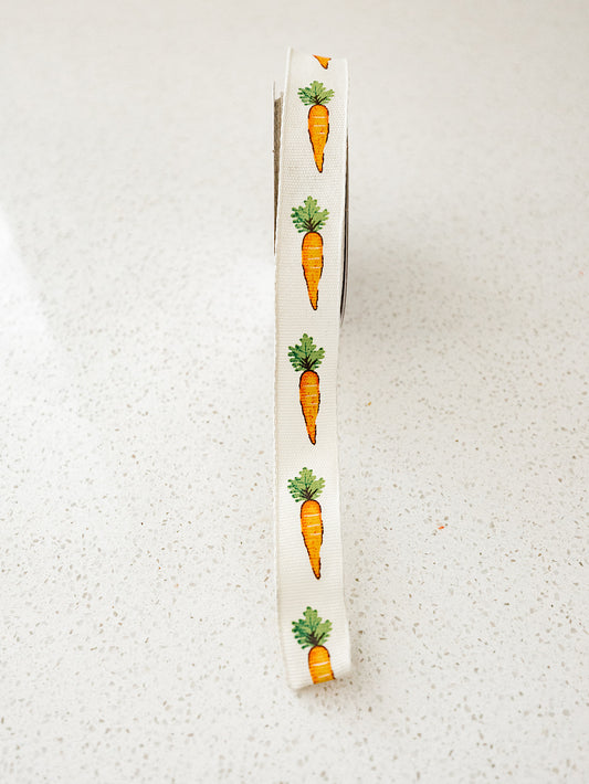 Cottage Carrots Ribbon - 10yd spool