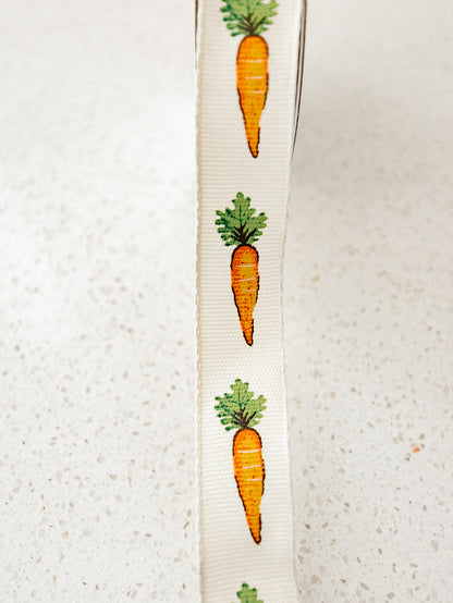 Cottage Carrots Ribbon - 10yd spool