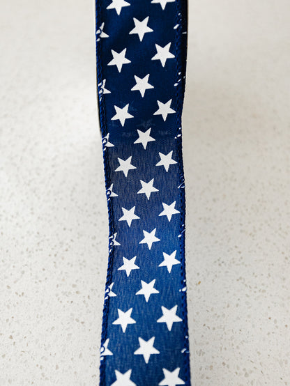 Liberty Navy and Stars Ribbon