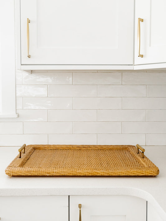 Rattan Wrapped Tray