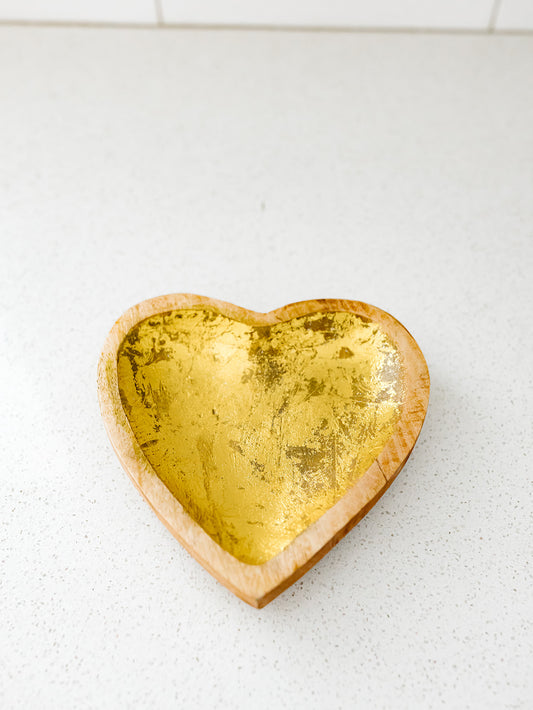 Decorative Wood Heart Bowl