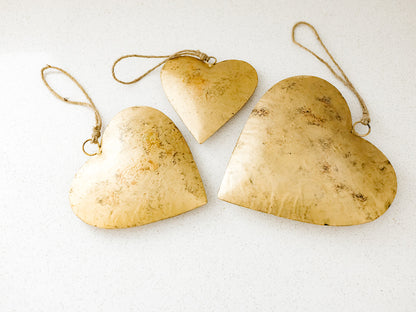 Antique Gold Heart - 3 Sizes