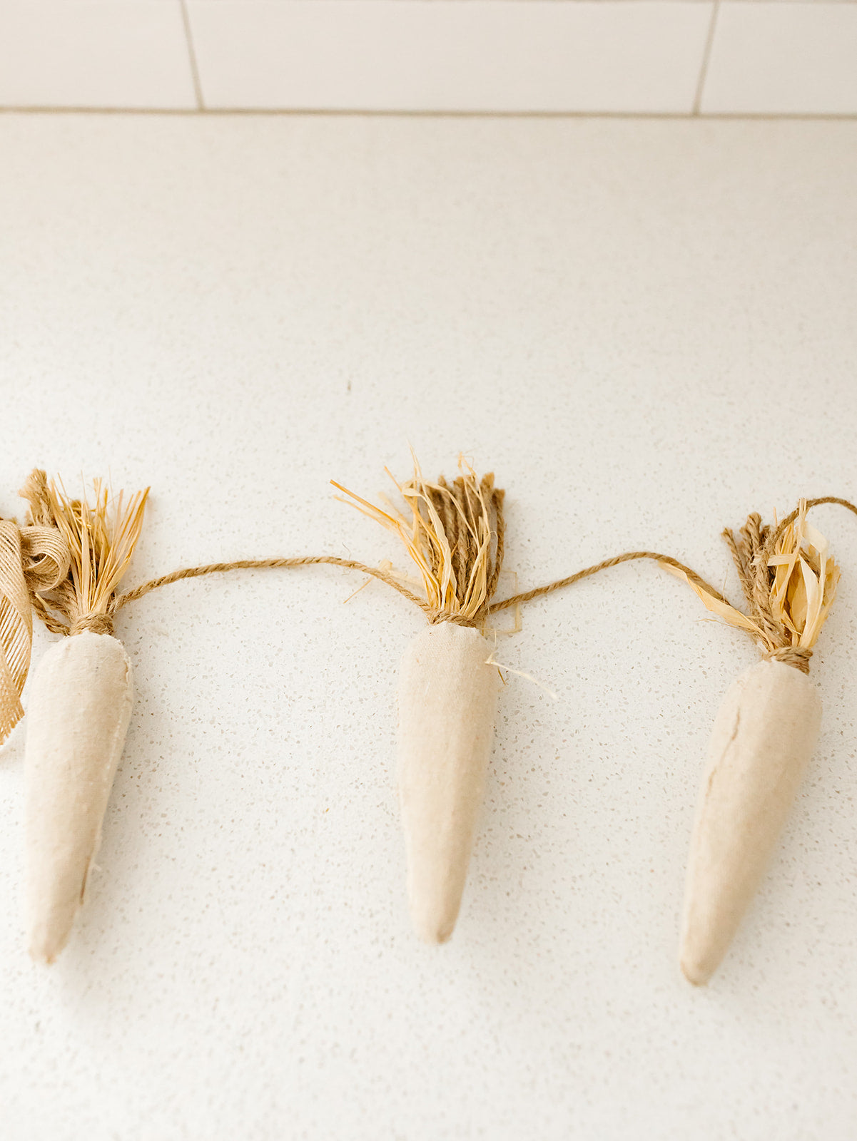 Taupe Carrot Garland - 64.5"