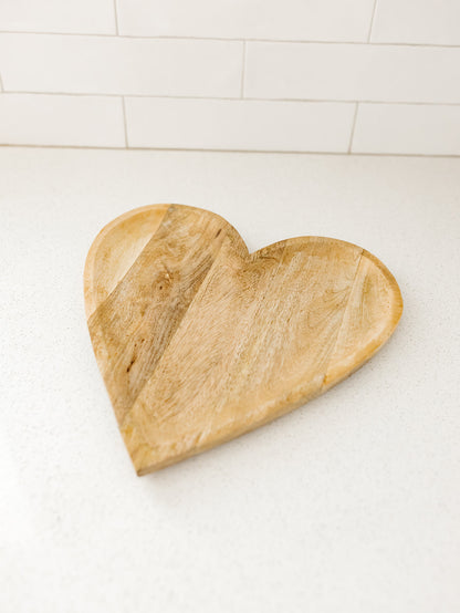 Mango Wood Heart Tray