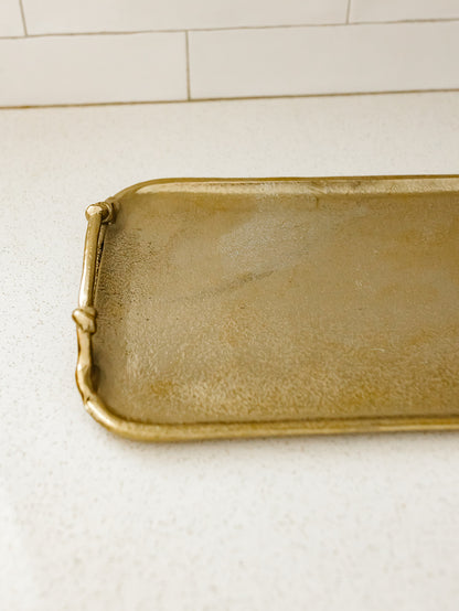 Long Gold Handled Tray