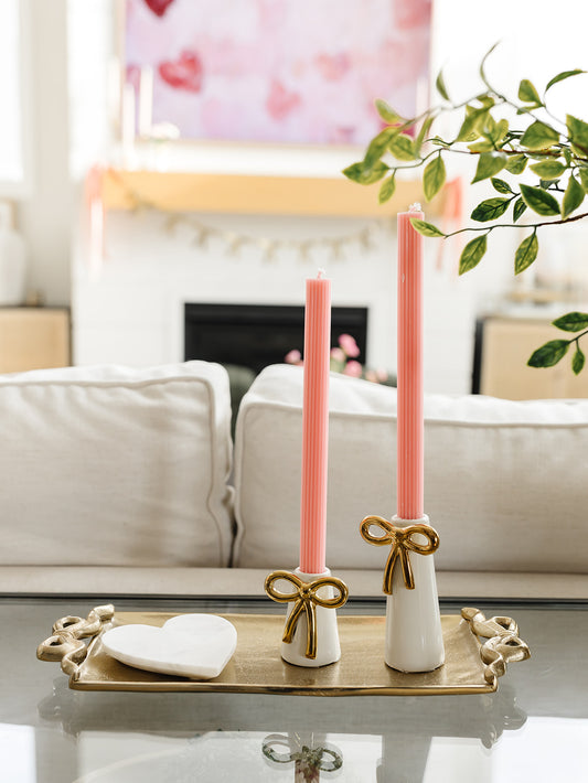 Bow Handled Gold Tray