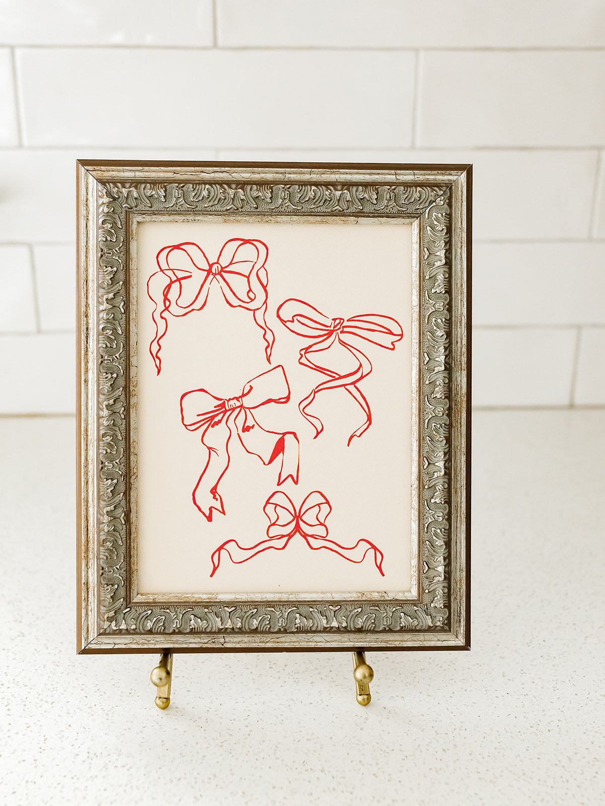 Valentine Bows Framed Art - 2 Sizes