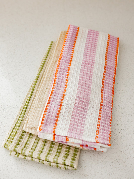Waffle Weave Tea Towels - Set of 3