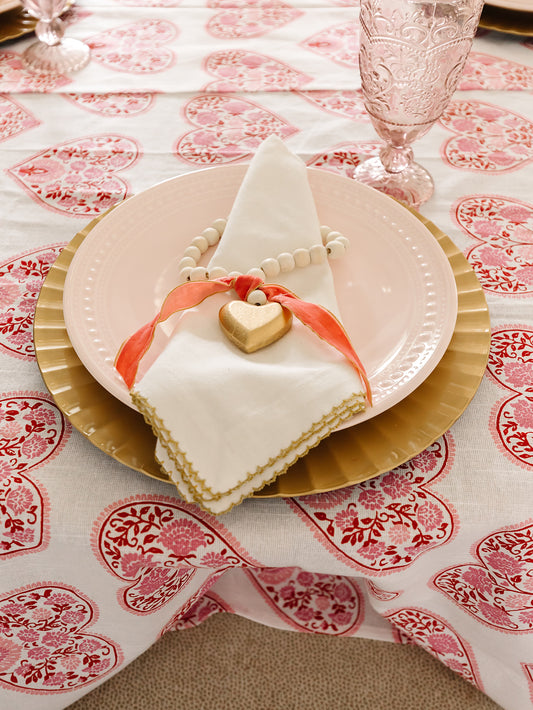 Gold Crochet Edge Napkin