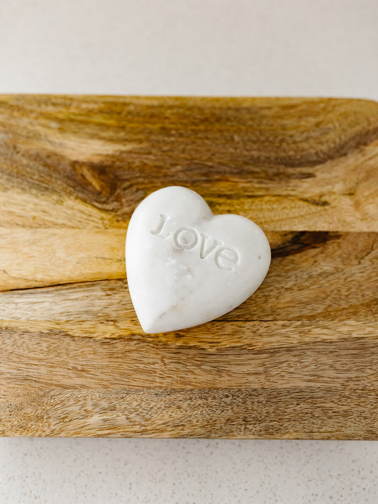 Love Marble Engraved Heart