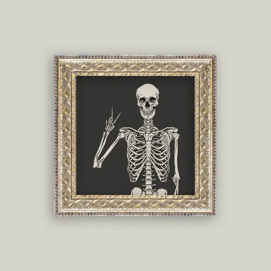 Halloween Skeleton Framed Art