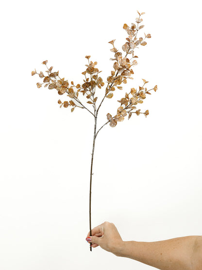 Brown White Washed Leaf Stem - 32"