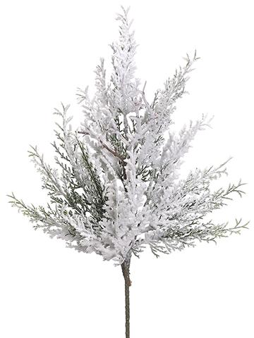 Snowed Cedar Twig Spray - 17"