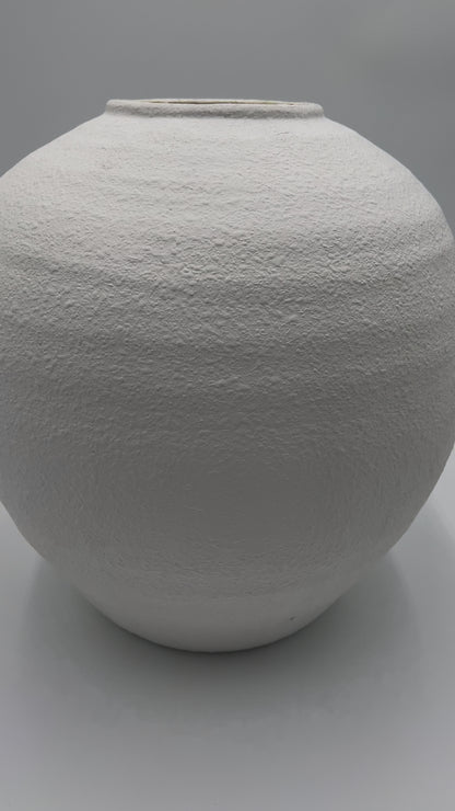 Gia White Cement Vase - Two sizes available