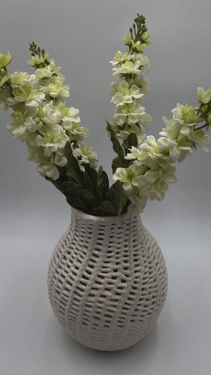 Stock Flower Stem in White- 30"